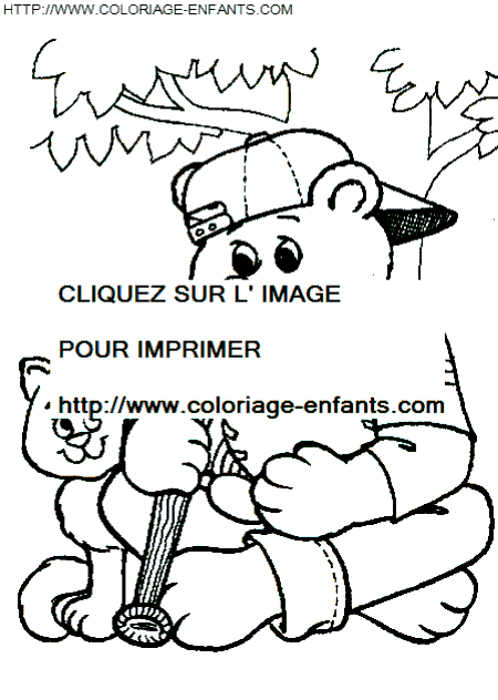 coloriage ours joueur de base ball