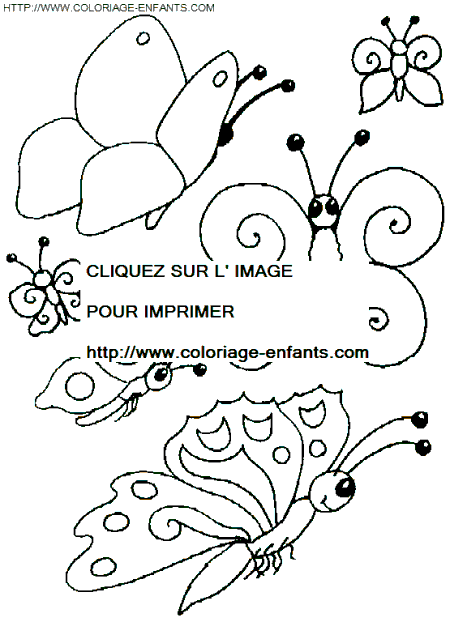 coloriage papillons