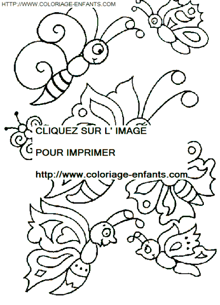 coloriage papillons