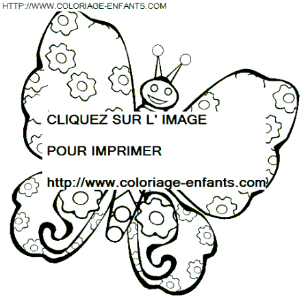 coloriage papillons