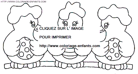 coloriage paques des poussins avec leurs oeufs