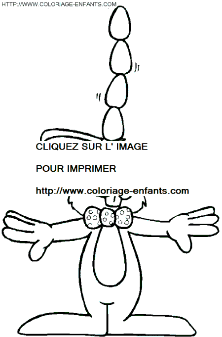 coloriage paques lapin jongleur