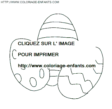 coloriage paques trois oeufs