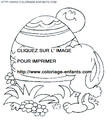 coloriage paques un oeuf decore