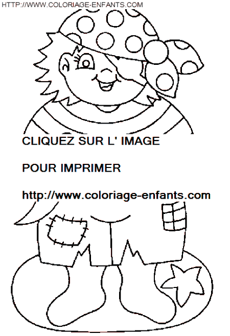 coloriage pirate enfant deguise