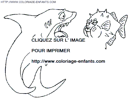 coloriage poissons