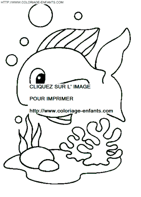 coloriage poissons