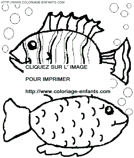 coloriage poissons