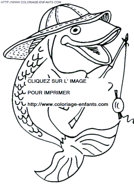 coloriage poissons