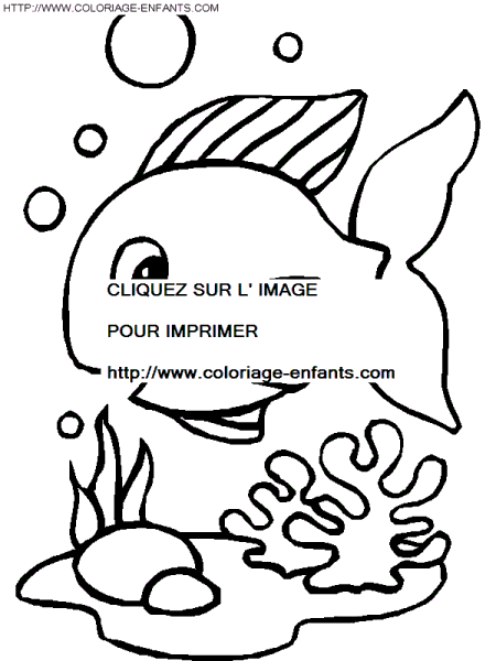 coloriage poissons