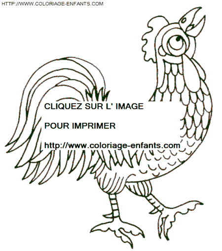 coloriage poules