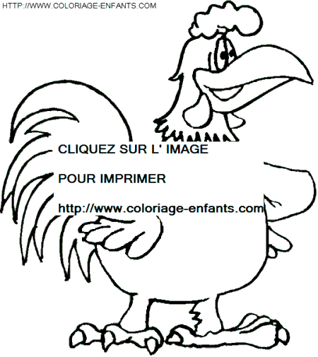 coloriage poules