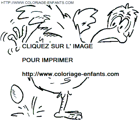 coloriage poules