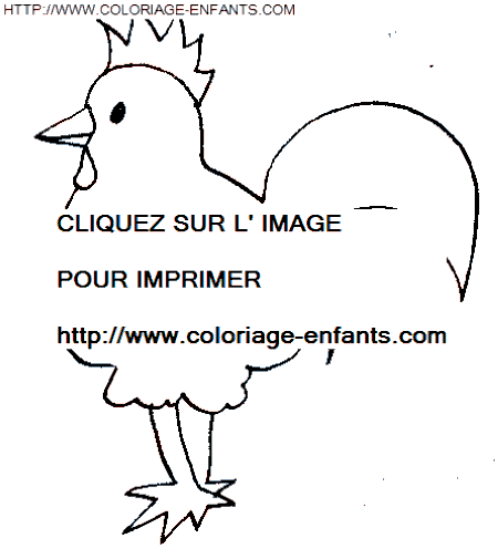 coloriage poules