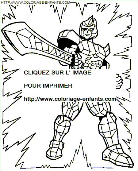 coloriage power rangers la force de lothor