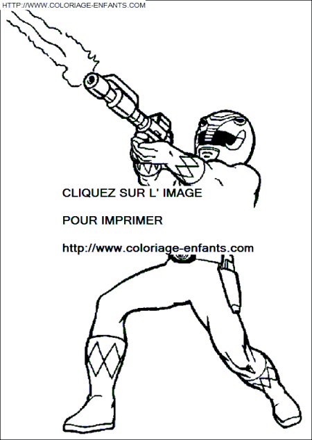 coloriage power rangers shane pouvoir air