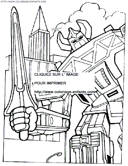 coloriage power rangers zurcane le robot