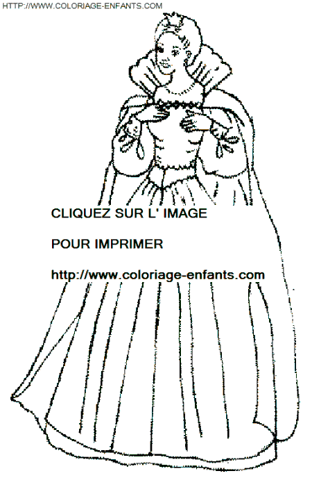 coloriage princesse belle pour le bal