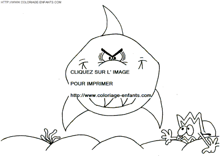 coloriage requin effrayant