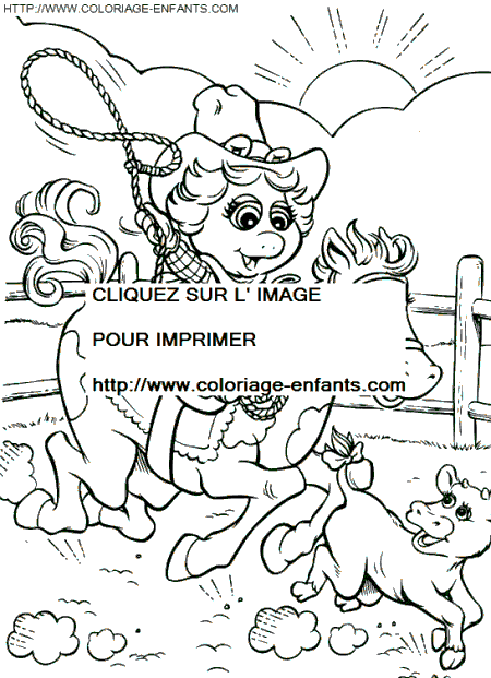 coloriage baby muppets