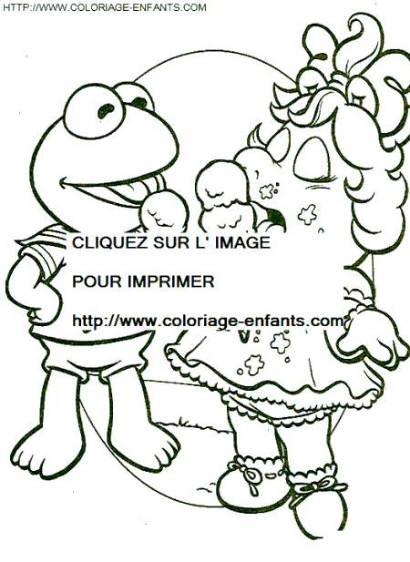 coloriage baby muppets