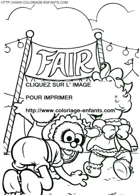 coloriage baby muppets