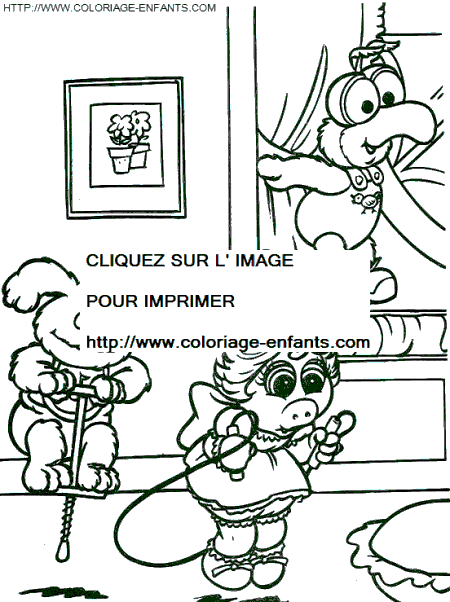 coloriage baby muppets