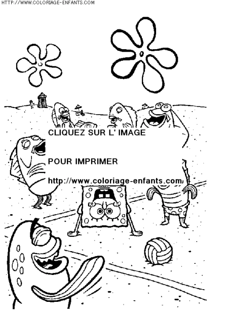 coloriage serie tv bob eponge et ses amis