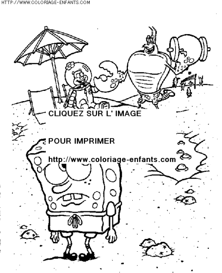 coloriage serie tv bob eponge et ses amis