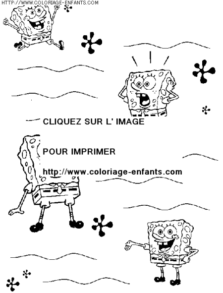 coloriage serie tv bob eponge et ses amis