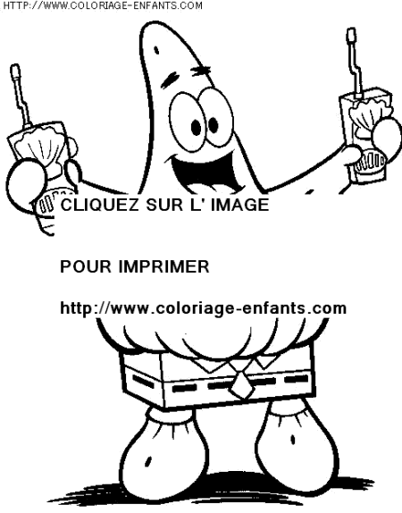 coloriage serie tv bob eponge et ses amis