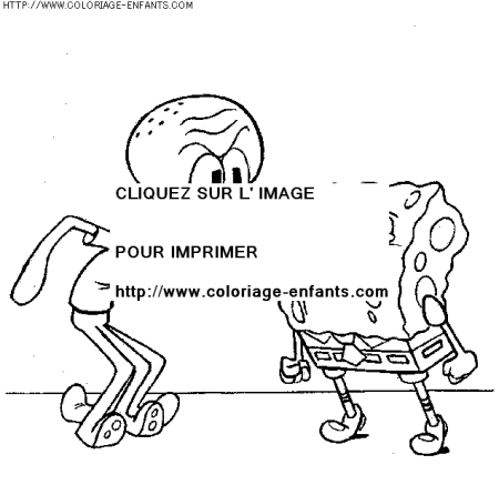 coloriage serie tv bob eponge et ses amis