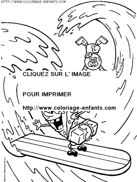 coloriage serie tv bob eponge et ses amis