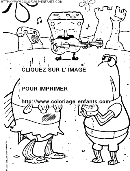 coloriage serie tv bob eponge et ses amis