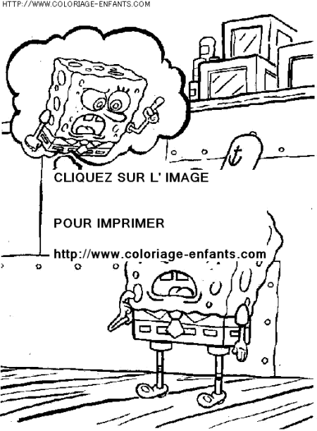 coloriage serie tv bob eponge et ses amis