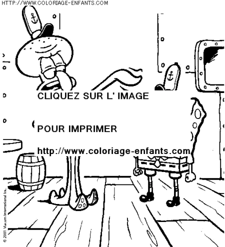 coloriage serie tv bob eponge et ses amis