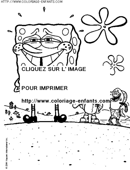 coloriage serie tv bob eponge et ses amis