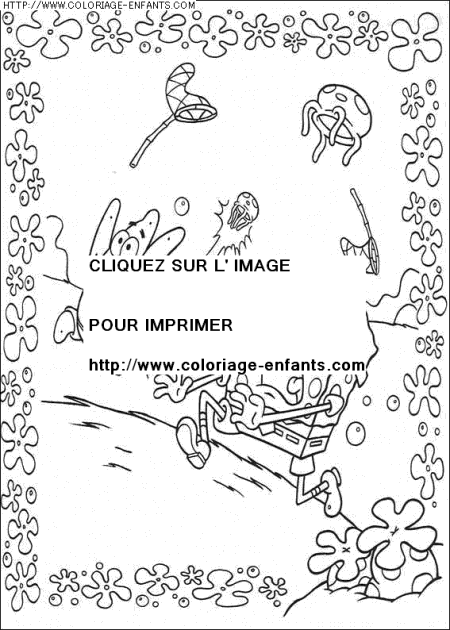 coloriage serie tv bob eponge et ses amis