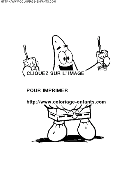 coloriage serie tv bob eponge et ses amis