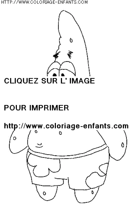 coloriage serie tv bob eponge et ses amis