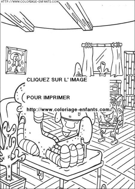 coloriage serie tv bob eponge et ses amis