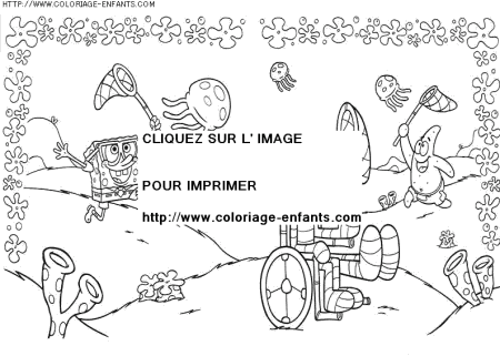 coloriage serie tv bob eponge et ses amis