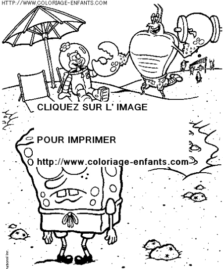 coloriage serie tv bob eponge et ses amis