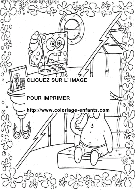 coloriage serie tv bob eponge et ses amis