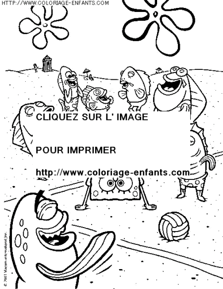 coloriage serie tv bob eponge et ses amis