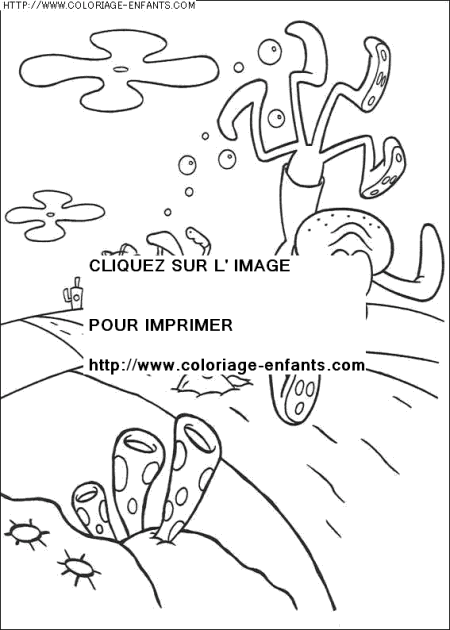 coloriage serie tv bob eponge et ses amis