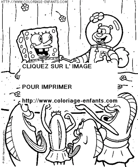 coloriage serie tv bob eponge et ses amis