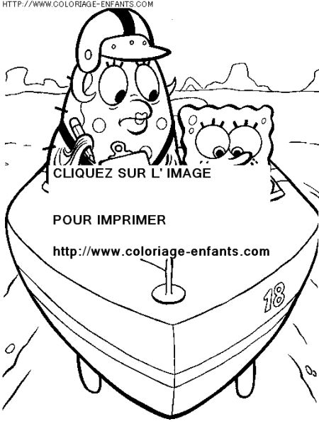 coloriage serie tv bob eponge et ses amis