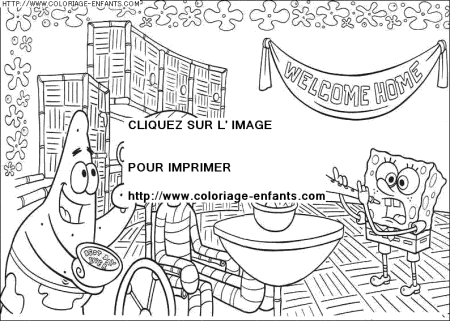 coloriage serie tv bob eponge et ses amis