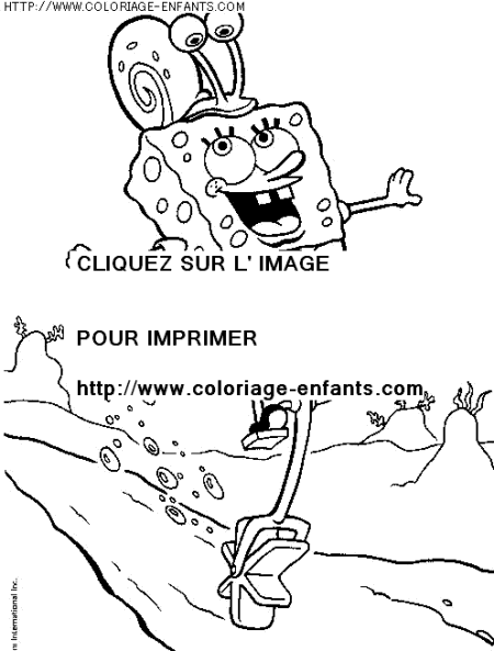 coloriage serie tv bob eponge et ses amis